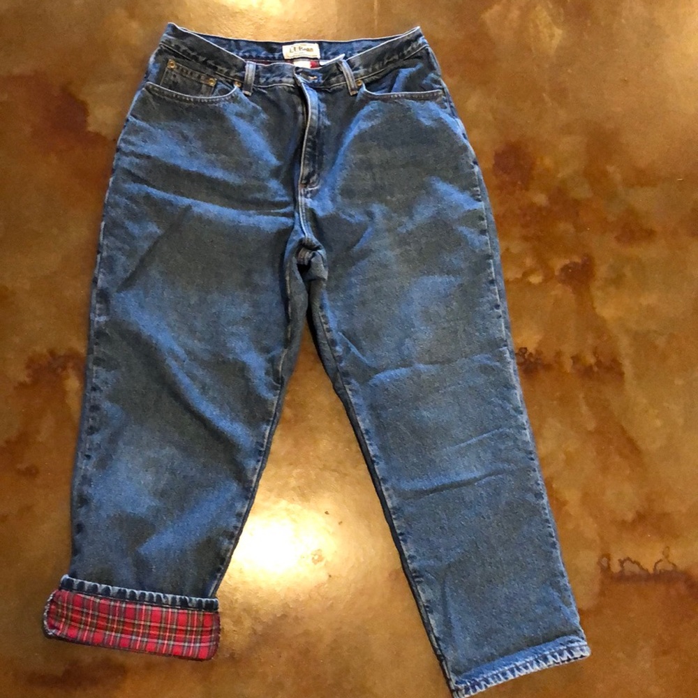 Vintage LL Bean flannel lined jeans